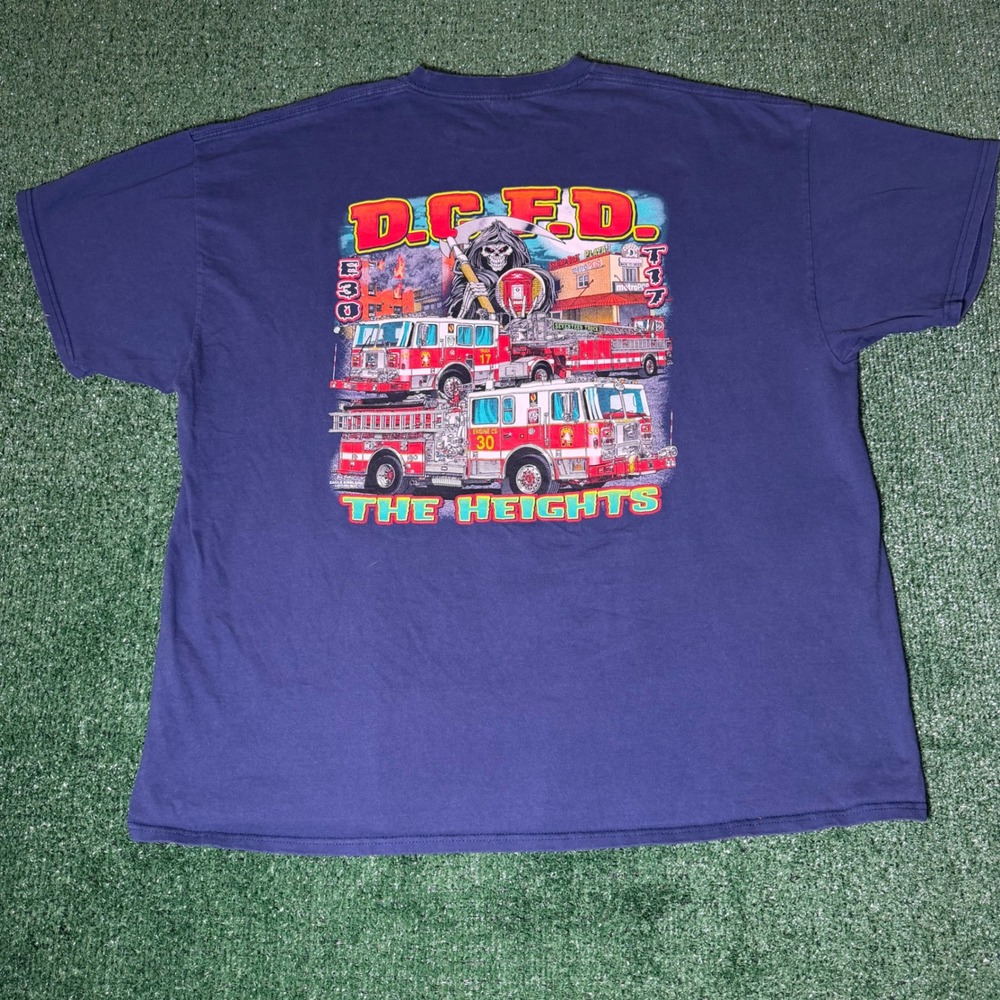 Port & Company DCFD East End The Heights Fire Dept Graphic Tee Navy Blue 3XL